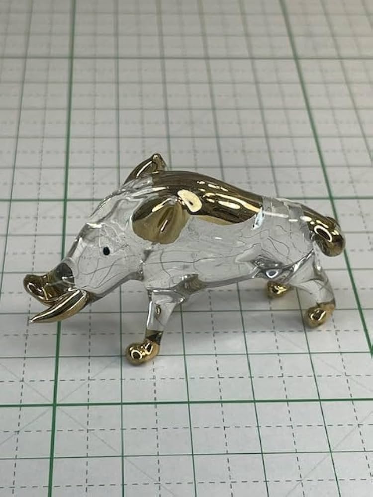 イノシシ　ガラス細工 イノシシ ガラス細工